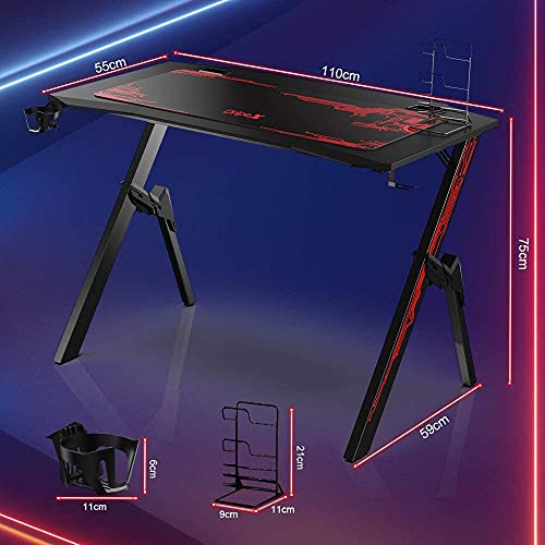 Dripex Ergonomischer Gaming Tisch 110cm - 4