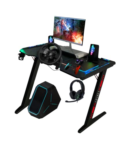 Raptor Gaming-Tisch GT-100 RGB PC Gaming-Schreibtisch mit LED RGB-Beleuchtung - 2