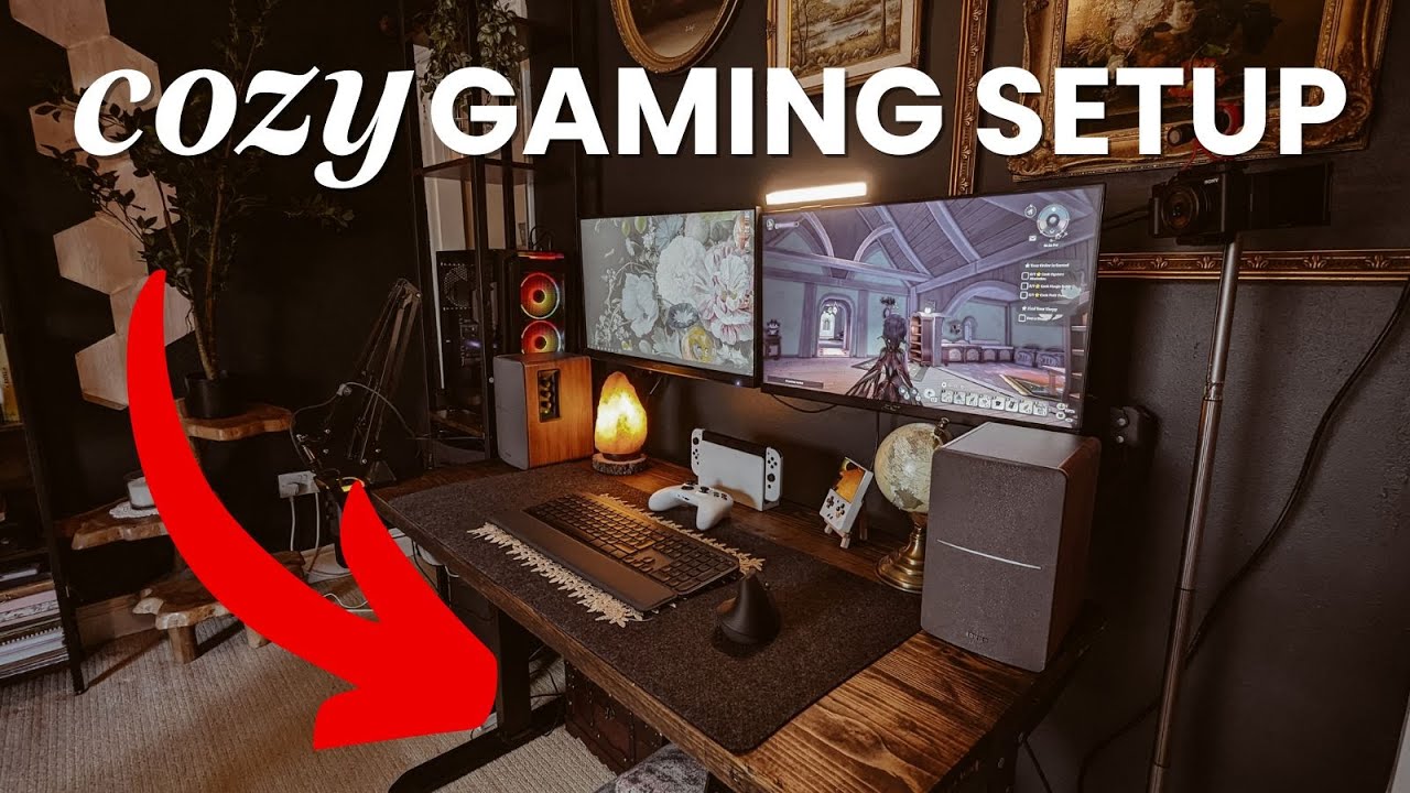 mein gemütliches Gaming-Schreibtisch-Setup 2024 | Edifier-Lautsprecher