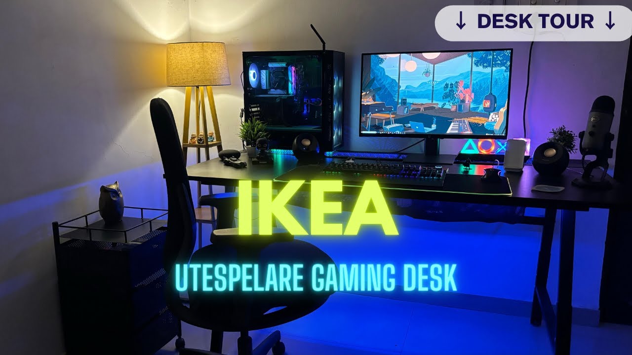 IKEA Utespelare Gaming Desk Tour| Installation| Langzeittest| Desktop-Zubehör